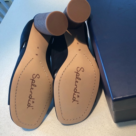 Splendid Serenade navy suede sandals - Picture 4 of 7